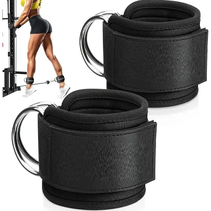 Lot de 2 sangles de cheville premium pour machines à câbles, idéales pour les exercices de fessiers 