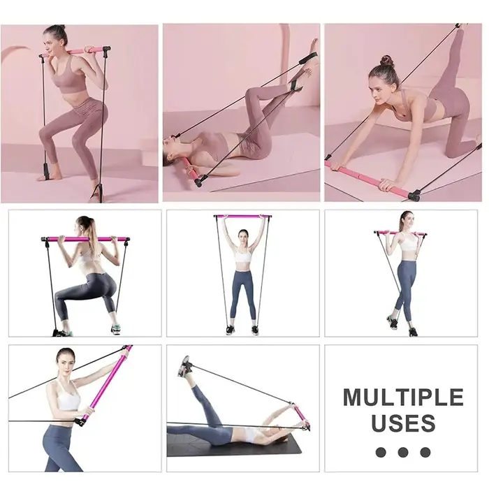 Combinaison de barre de Pilates multifonctionnelle