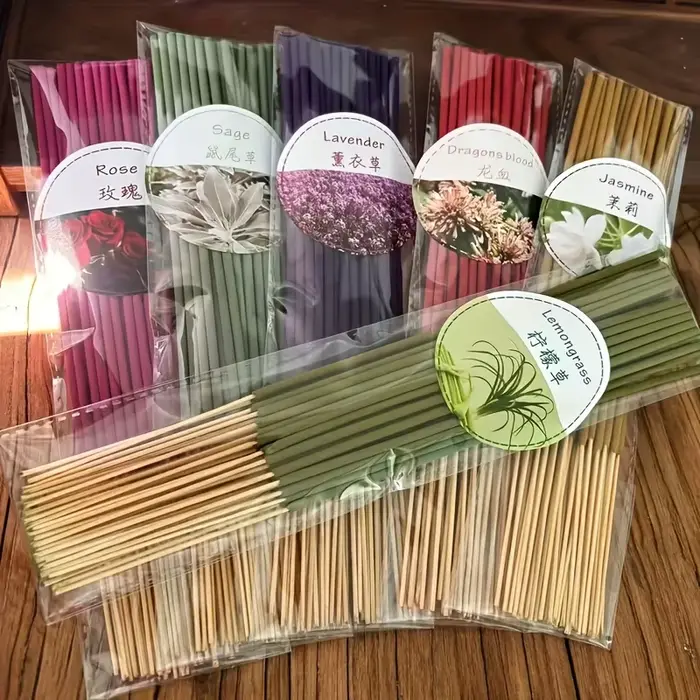 6 ensembles d'environ 126 bâtons d'encens de haute qualité - Y compris arbustes