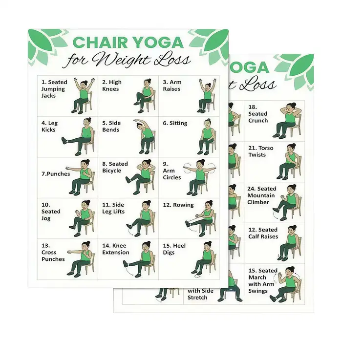 Affiche de Yoga pour chaise de 30 jours