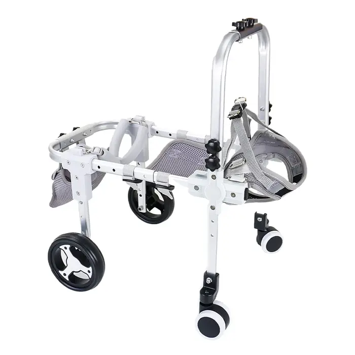Entraînement de rééducation fauteuil roulant réglable pour chien pour jambes arrière pour chiens handicapés Support en aluminium léger chariot de mobilité pour animaux de compagnie