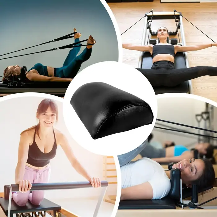 Coussin de Pilates Reformer en PU semi-circulaire, appui-tête, accessoires pour Reformer, pour la maison, la gym et l'entraînement de yoga