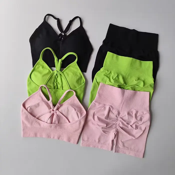 Ensembles de Yoga taille haute pour femmes, vêtements d'entraînement, de gymnastique, 2 pièces, comb