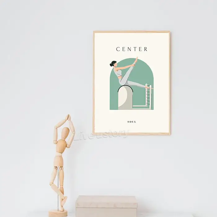 Yoga Asana ligne Art imprime Pilates enseignement affiches moderne minimaliste