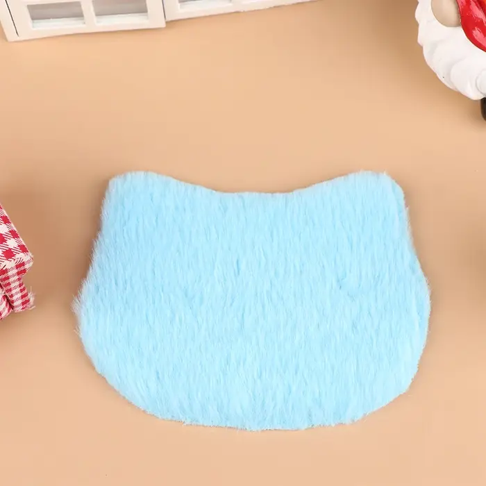 Tapis en peluche en forme de nuage rond en fourrure, maison de course l'inventaire, maison de poupée