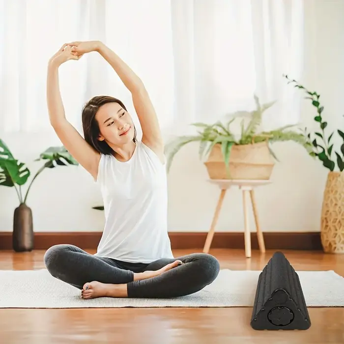 Blocs de Yoga 2 en 1, rouleau triangulaire en mousse EPP