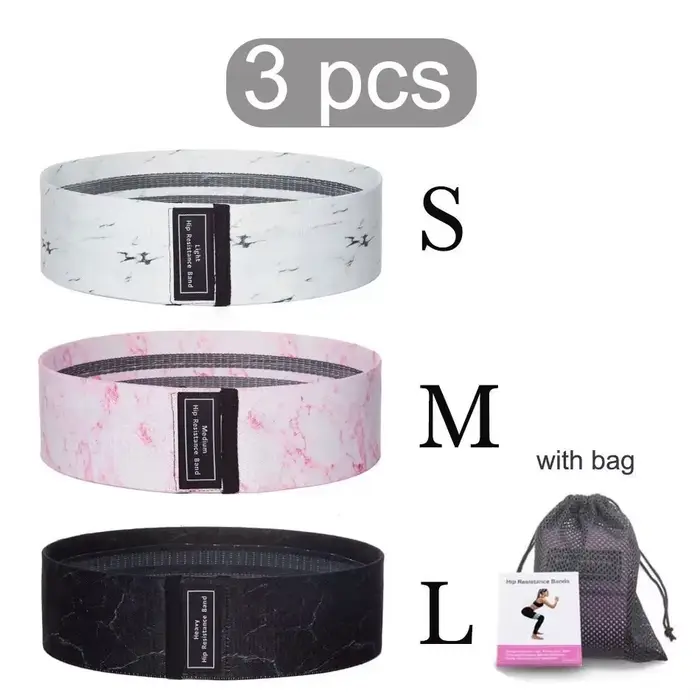 Glute Thigh Elastic Workout Bands Fabric Resistance Hip Booty Bands Squat Circle Stretch Fitness Str