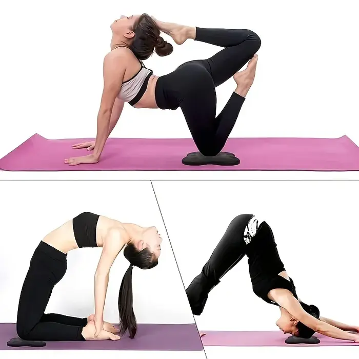 2 pièces Tpe Yoga tapis à genoux épaissi anti-dérapant