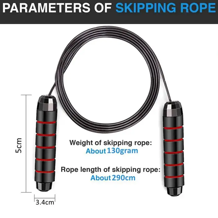 Corde à sauter à vitesse rapide, fil d'acier, avec roulement à billes, corde à sauter réglable, équipement de Sport à domicile pour entraînement physique