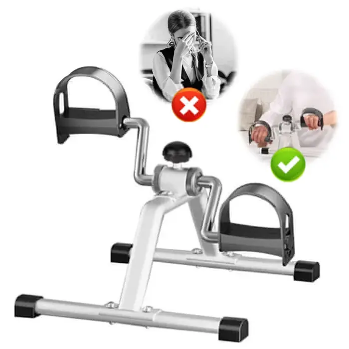 Mini pédale d'exercice pliable avec résistance réglable sous le bureau