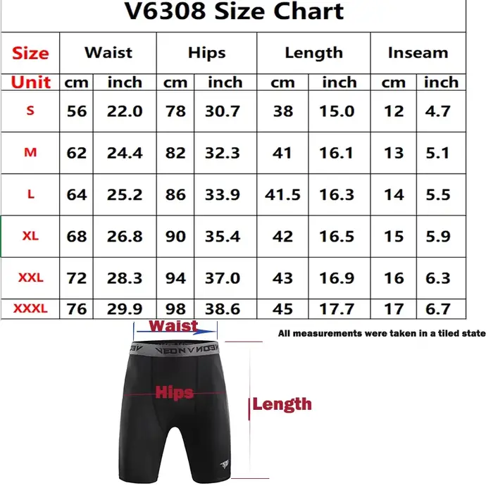 Noir Shorts de Compression Hommes Spandex Sport Shorts Athlétique Entraînement Running Performance B