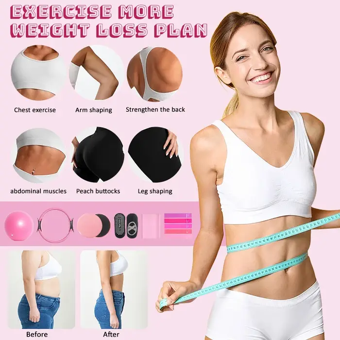 Ensemble d'anneaux de Pilates, équipement d'exercice avec bandes d'exercice, ensemble de bandes de résistance, balle de Pilates, disques coulissants, équipement d'entraînement