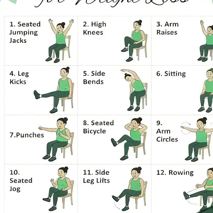 Affiches de planification d'exercices de yoga sur chaise de 30 jours