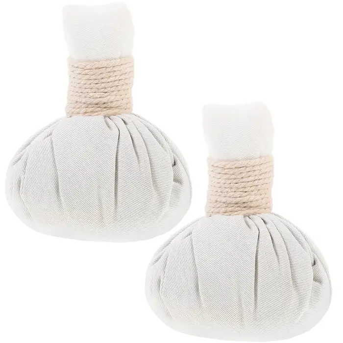 2 boules de massage aux herbes chinoises, compresses chauffantes pour spa, moxibustion, en coton nat