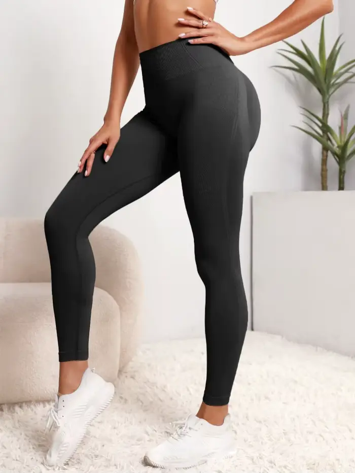 Leggings de sport sans couture pour femmes, taille haute, push-up, yoga, vêtements de sport