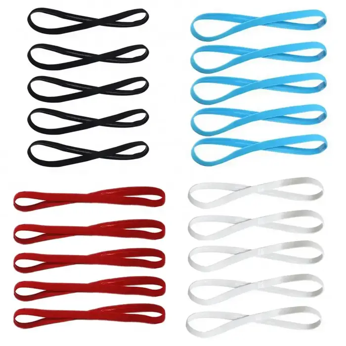5 pièces couleur bonbon femmes hommes Yoga bandes de cheveux Sport bandeau filles Sport anti-dérapan