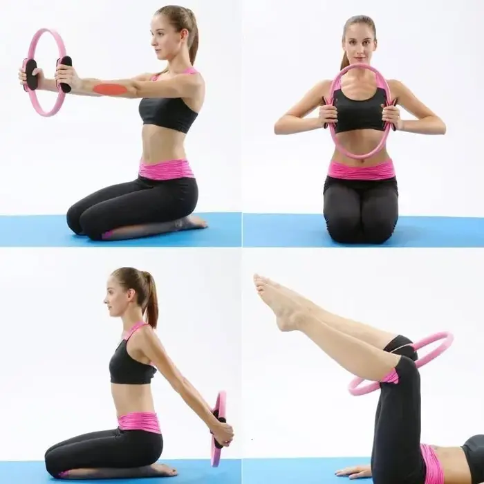 Ensemble d'équipement de Pilates 5 pièces-équipement de fitness d'étirement et de sculpture monochrome en PP avec