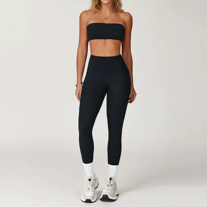 Ensemble de Yoga 2 pièces pour femmes, tenues d'entraînement, Fitness, survêtement de gymnastique, L