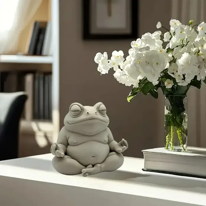Une grenouille Zen potelée
