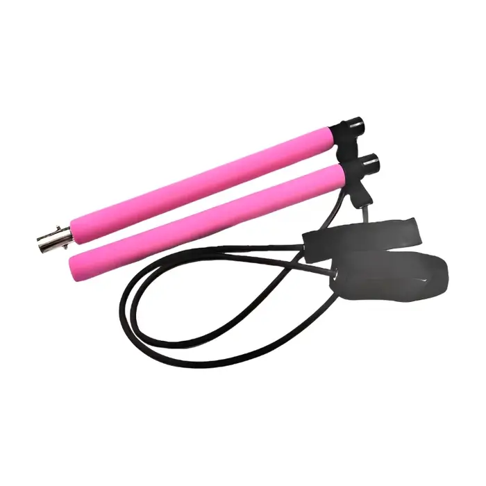 Barre de yoga et de pilates portable avec bande de résistance, pour tonification musculaire, étirement, entraînement sportif, exercice physique, corde de tension