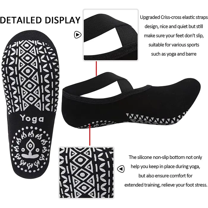 Chaussettes de Yoga respirantes de haute qualité pour femmes, chaussettes de Pilates à bandes antidé