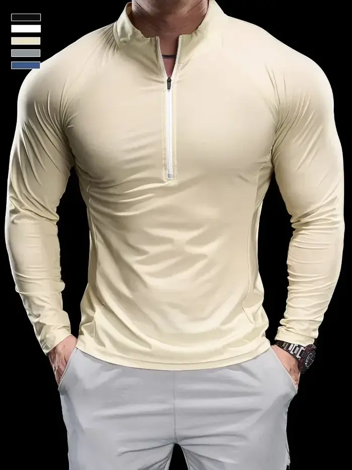 T-shirt de sport pour hommes, hauts de Fitness, de course, d'entraînement, col rond, séchage rapide,