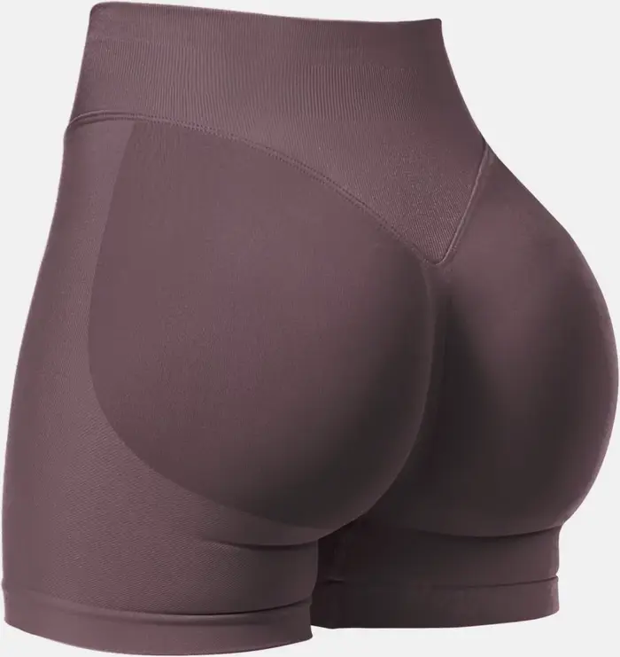 Short en tricot Pilates, entraînement à l'intensité moyenne, hanches pêche très extensibles, sans li