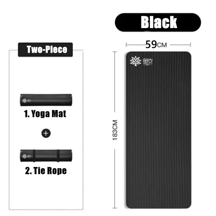 Tapis de Yoga NBR rose plus épais, antidérapant, pour le sport, le fitness, l'exercice, le yoga, le