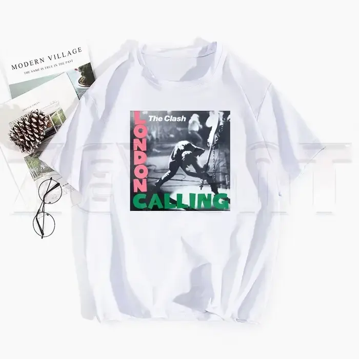 Londres appelant le choc Album Ullzang t-shirts printemps hauts