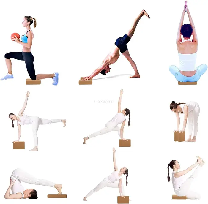 Blocs de Yoga en liège antidérapants et Anti-inclinaison