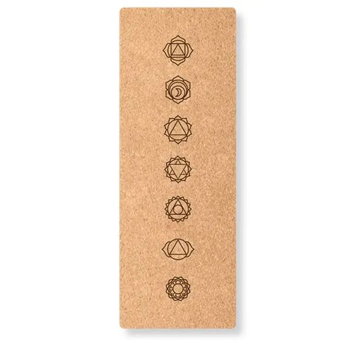 Tapis de yoga en liège écologique de 6 mm d'épaisseur pour débutants, coussin de gym, tapis de fitne
