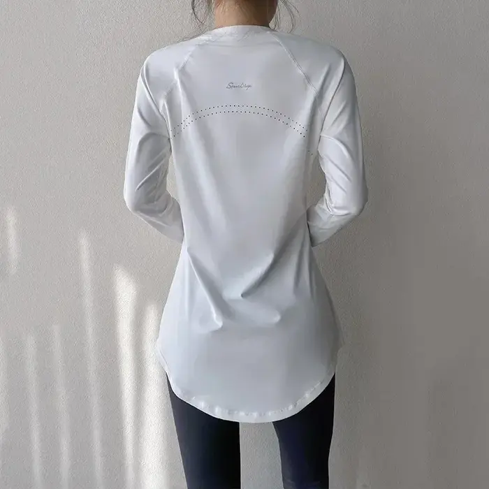 Vêtements de yoga à manches longues pour femmes, vêtements de sport pour femmes, chemisiers de cours