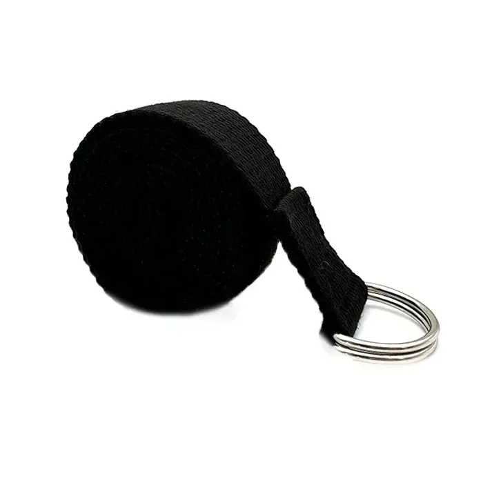 Sangle de Yoga en coton Durable, 1.8m x 3.8cm, sangles d'exercice, boucle réglable avec anneau en D,