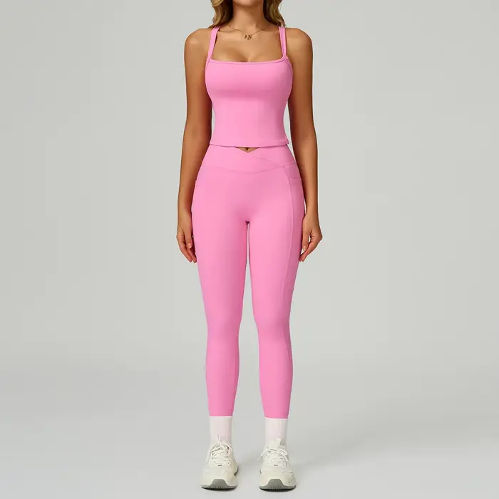 Tenues de Yoga pour femmes, survêtement, ensemble de Yoga, 2 pièces, vêtements d'entraînement pour f