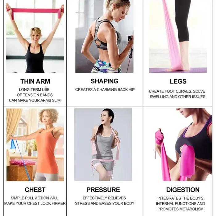 Bande de Résistance Élastique pour Yoga et Pilates