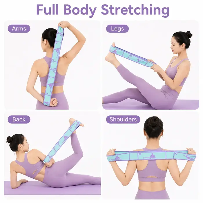 Sangle de yoga à 8 boucles