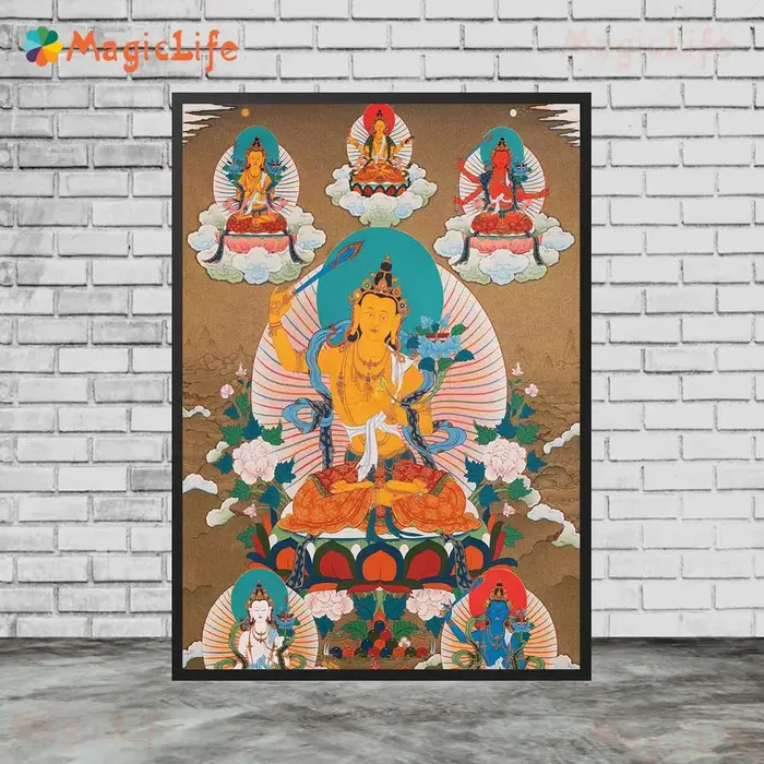 Affiches de méditation sans cadre, art mural, peinture sur toile, religion, bouddhisme, nordique, as