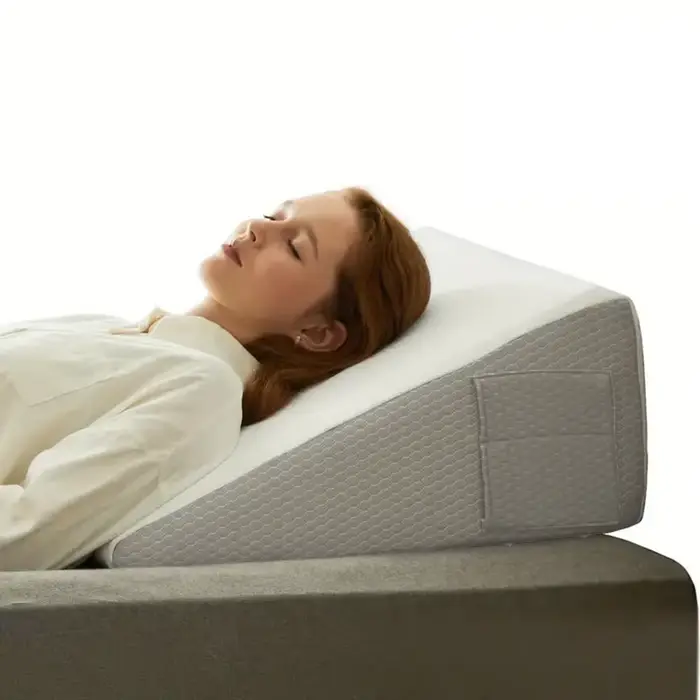 Oreiller compensé de lit pour dormir, dessus en mousse à mémoire de forme douce, cale d'oreiller tri