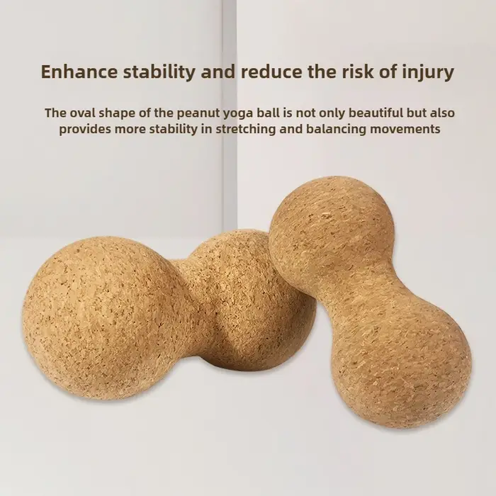 Boule de massage en liège et cacahuètes