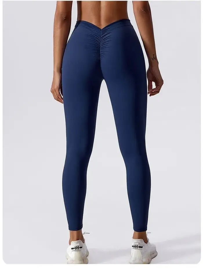 Pantalon de yoga fitness taille en V pour le dos