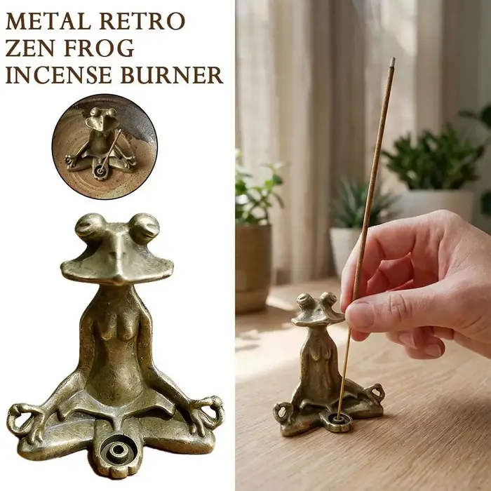 Porte-encens grenouille de méditation