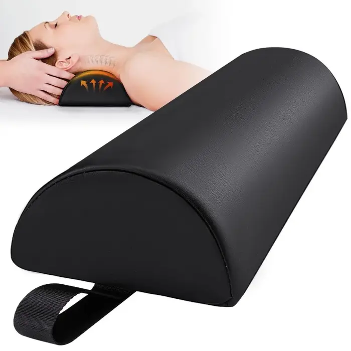 Coussin de soutien semi-circulaire pour table de massage avec poignées