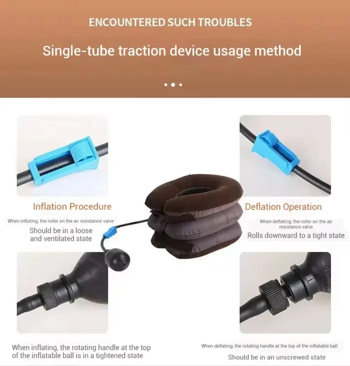 Civière gonflable de cou de Traction cervicale d'air-1 tracteur médical de soulagement de la douleur de collier d'oreiller orthopédique de Tube