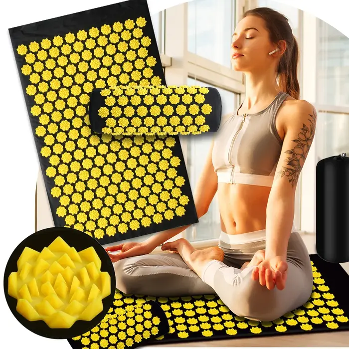 Tapis d'acupression de yoga avec points d'acupuncture