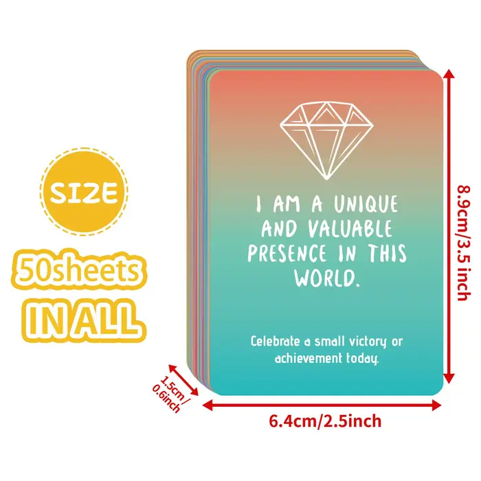 Cartes de méditation 50 cartes d'affirmations positives