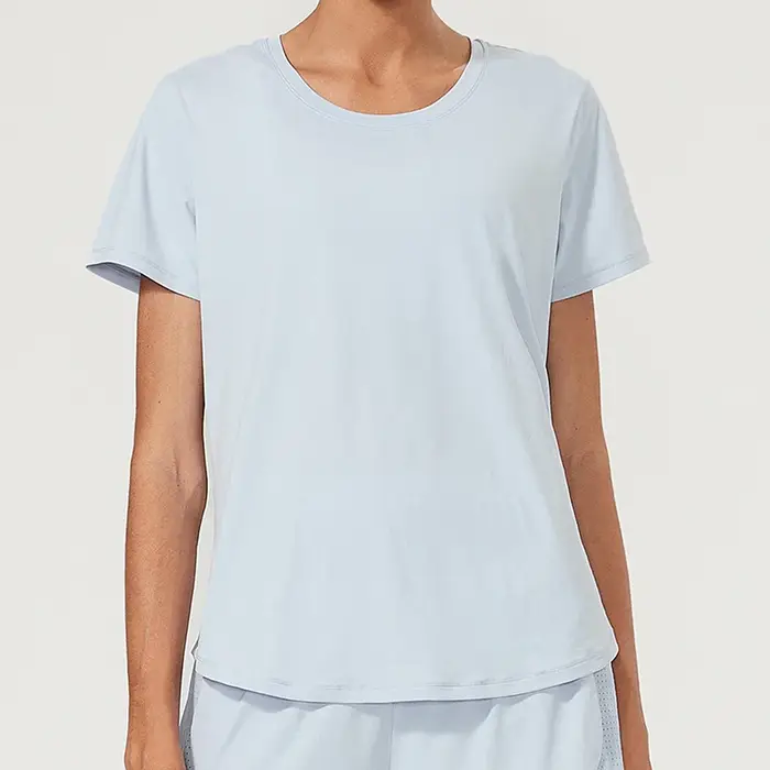 T-shirt de yoga à manches courtes pour femmes