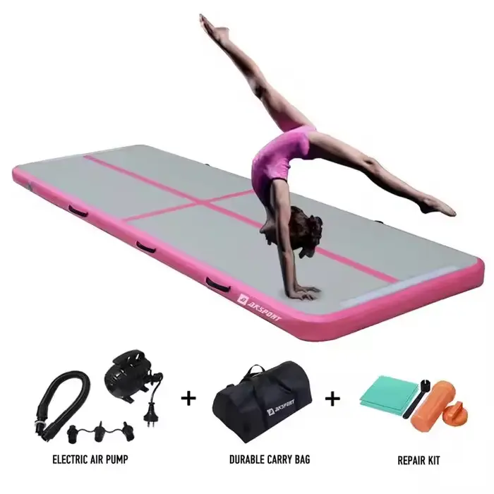 Tapis d'entraînement de Fitness Express, tapis de gymnastique gonflable avec piste d'air, avec Optio