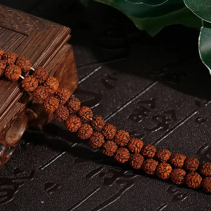 6/8/10mm Rudraksha perles méditation Mala perle fabrication de bijoux Chakras de prière 108 pièces Bodhi bouddhisme