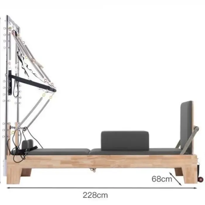Prix d'usine, Reformer Pilates en bois de haute qualité pour la maison et le studio de fitness