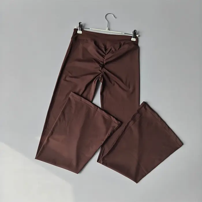 Pantalon de Fitness évasé taille haute pour femmes